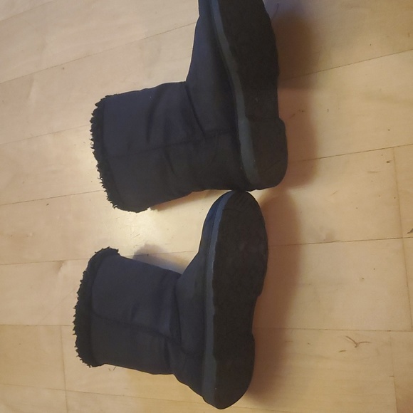 So Black Faux Suede & Sheepskin Lined Mid Calf Boots 8 - Picture 3 of 4